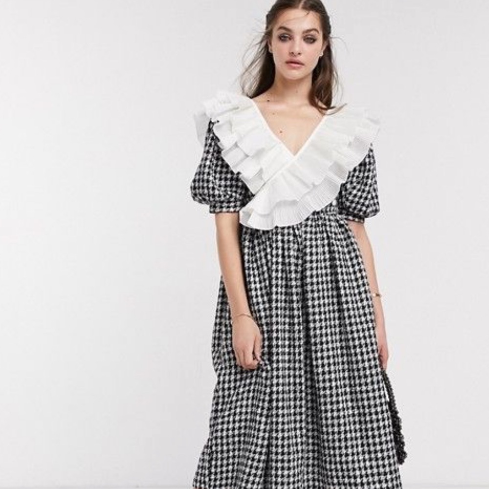 Sister Jane Midi Dress with Ruffle Trim